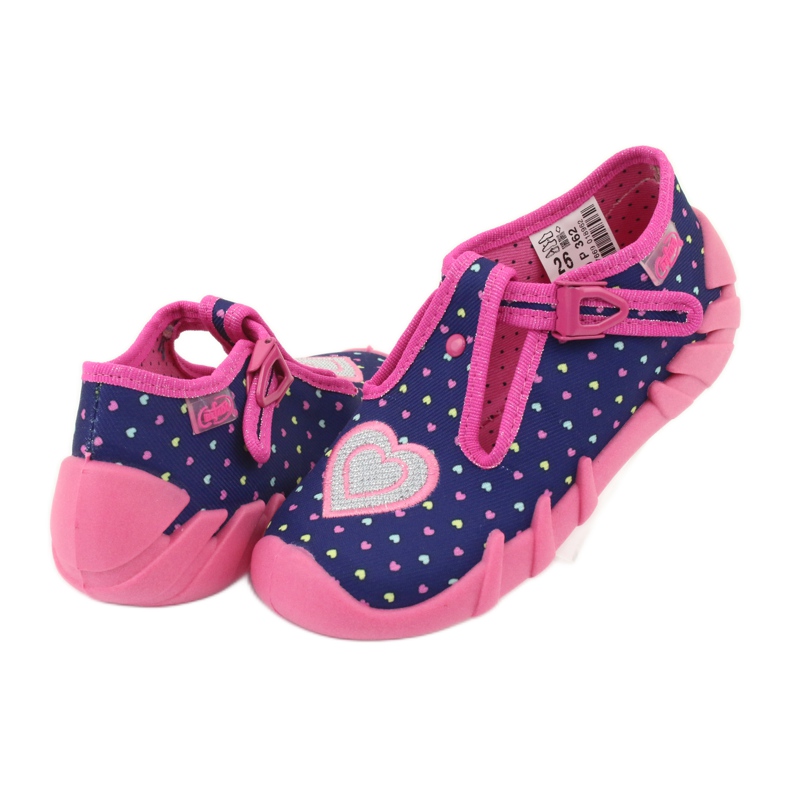Calzado infantil befado 110P362 azul marino rosa 4