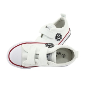 American Club Zapatillas de deporte blancas American LH41 con velcro blanco 4