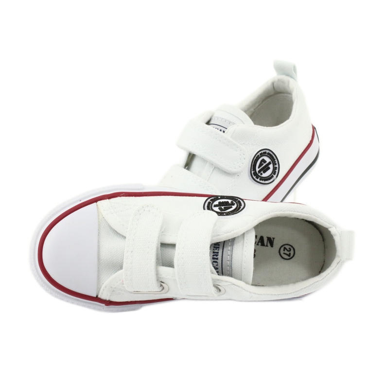 American Club Zapatillas de deporte blancas American LH41 con velcro blanco 4