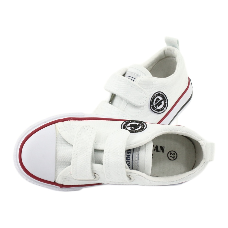 American Club Zapatillas de deporte blancas American LH41 con velcro blanco 5