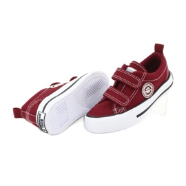 American Club Zapatos deportivos burdeos American LH39 atados rojo 3