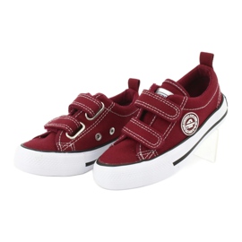 American Club Borgoña Velcro Sneakers American LH39 rojo 2