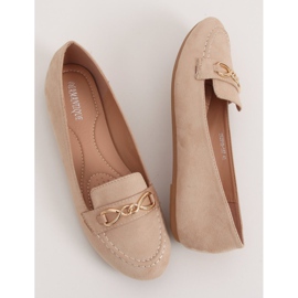 Mocasines beige de mujer 2S2018-157 Beige 1