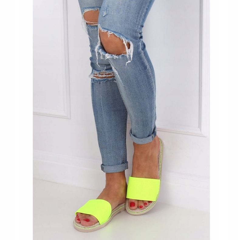 Pantuflas de mujer neon 35-185 Verde 1
