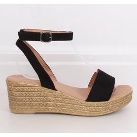 Sandalia cuña negra 019-18 Negro 4