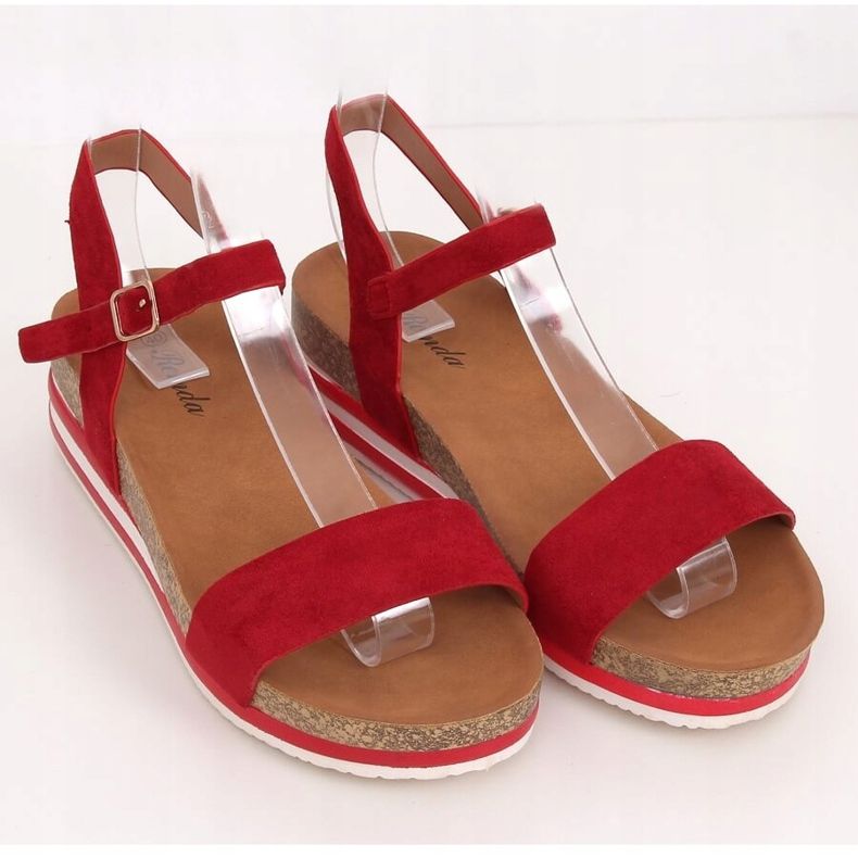 Sandalias rojas de mujer RD054 Rojo 1 Sandalias rojas de mujer RD054 Rojo 1
