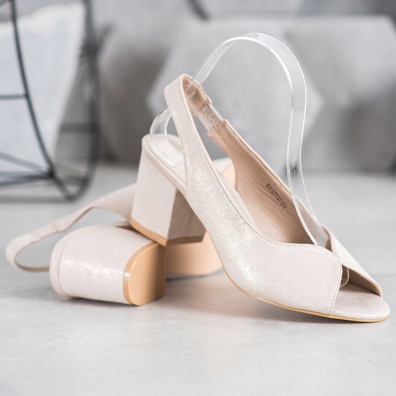 Filippo Sandalias casual de tacón alto dorado 2