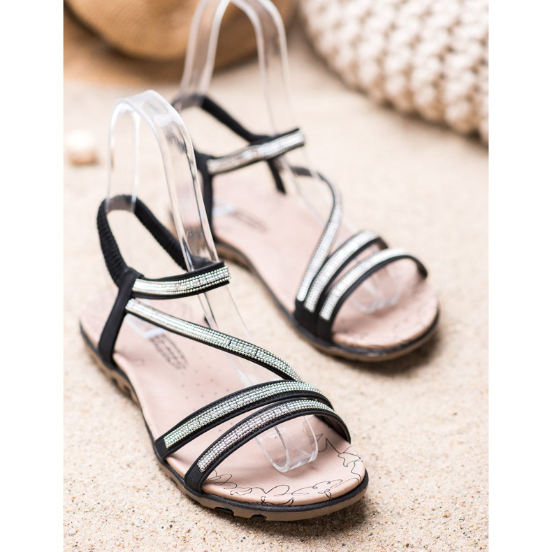 Camo Sandalias cómodas sin cordones negro 1