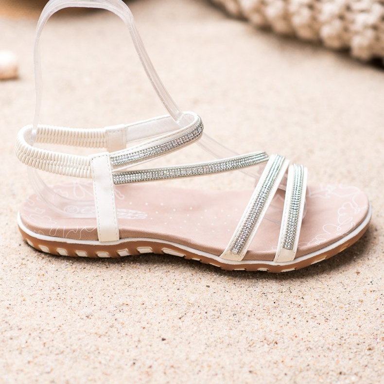 Camo Sandalias cómodas sin cordones blanco 1