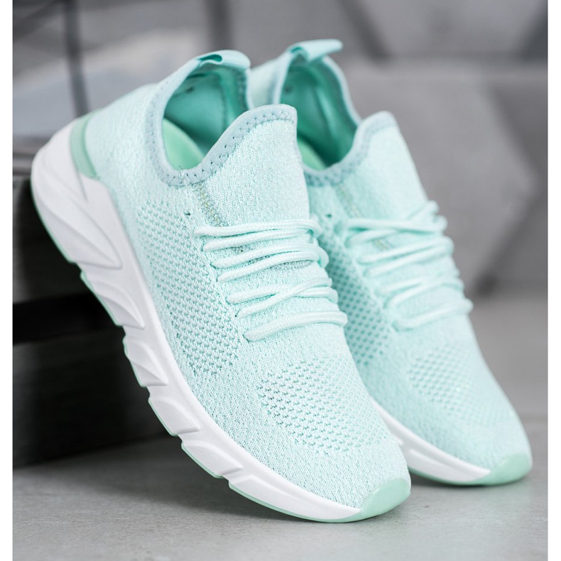 Lemax Zapatillas textiles en la plataforma verde 1