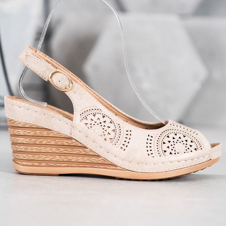 Evento Sandalias Caladas Con Piel Ecológica marrón 1