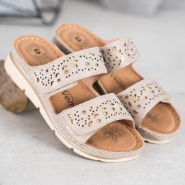 Evento Cómodas pantuflas de velcro marrón 1