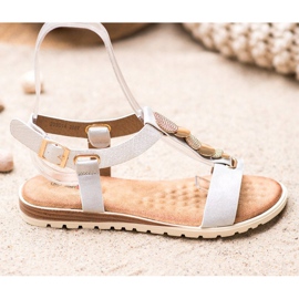 Evento Sandalias Blancas Con Adornos blanco 2