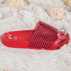 Lemax Pantuflas Rojas Con Circonita rojo 2