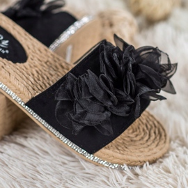 Small Swan Zapatillas con adorno negro 1