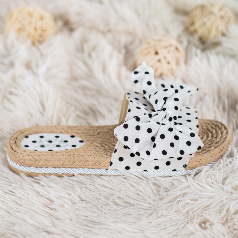 Small Swan Zapatillas de moda con un lazo blanco 2