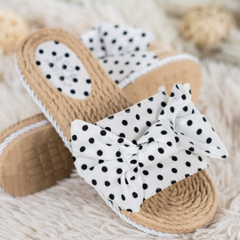 Small Swan Zapatillas de moda con un lazo blanco 3