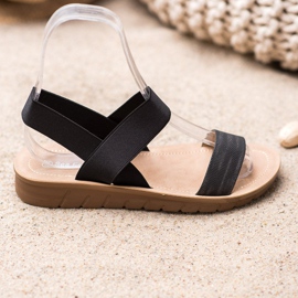 Sea Elves Sandalias sin cordones en la plataforma negro 3