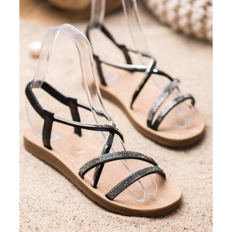 Sea Elves Sandalias con adornos de plata negro 1