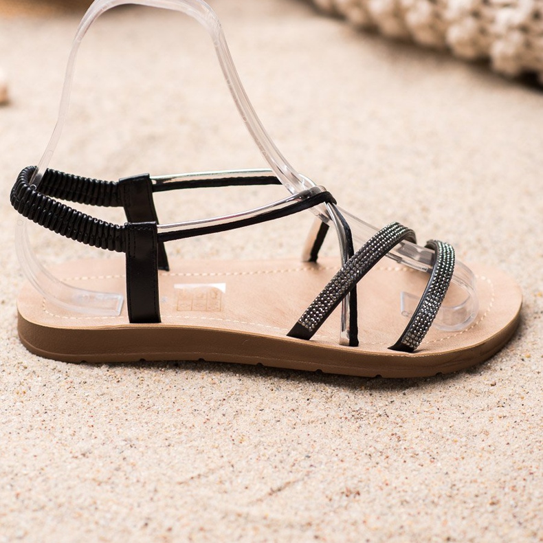 Sea Elves Sandalias con adornos de plata negro 2