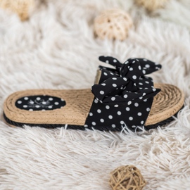 Small Swan Zapatillas de moda con un lazo negro 2