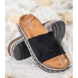 SHELOVET Zapatillas Con Plataforma Decorativa negro 3