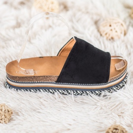 SHELOVET Zapatillas Con Plataforma Decorativa negro 1