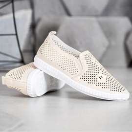 GOLL Slipons beige calados 2