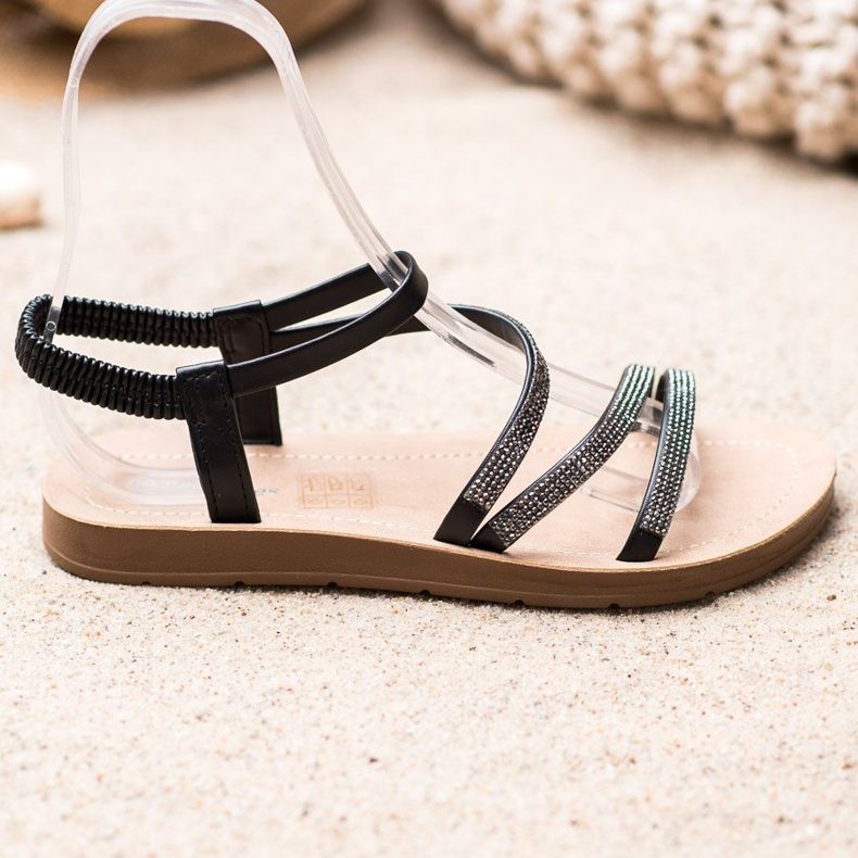 Sea Elves Sandalias elegantes sin cordones negro 1