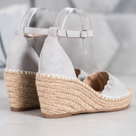 Evento Sandalias Con Patrón Calado gris 2