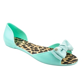 Sandalias azules con estampado de leopardo KM01-8 1