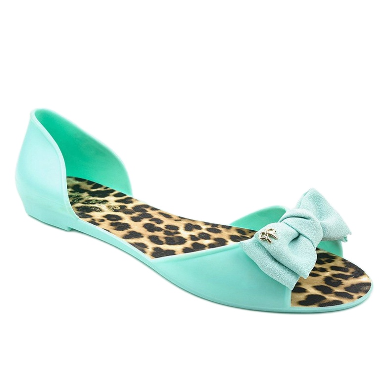 Sandalias azules con estampado de leopardo KM01-8 1 Sandalias azules con estampado de leopardo KM01-8 1