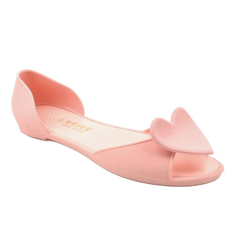 Bailarinas de goma rosa melissa con corazón KM121-22 1