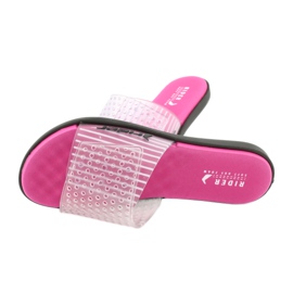 Zapatillas de piscina Rider 82740 incoloro negro rosado 3