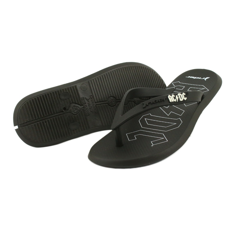 RIDER 82799 Chanclas AC / DC THONG AD hombre BRASIL blanco negro 3