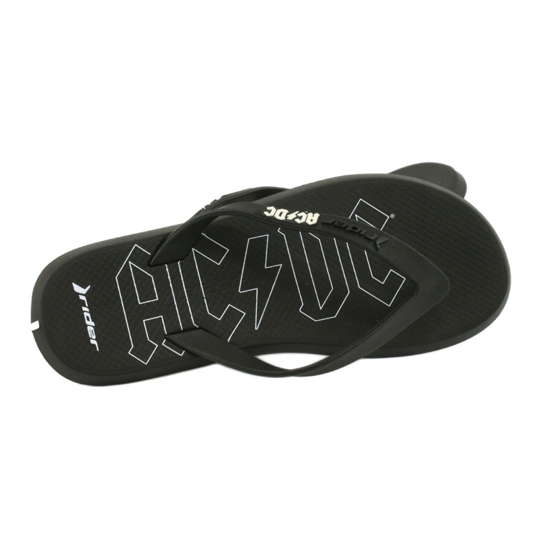 RIDER 82799 Chanclas AC / DC THONG AD hombre BRASIL blanco negro 5