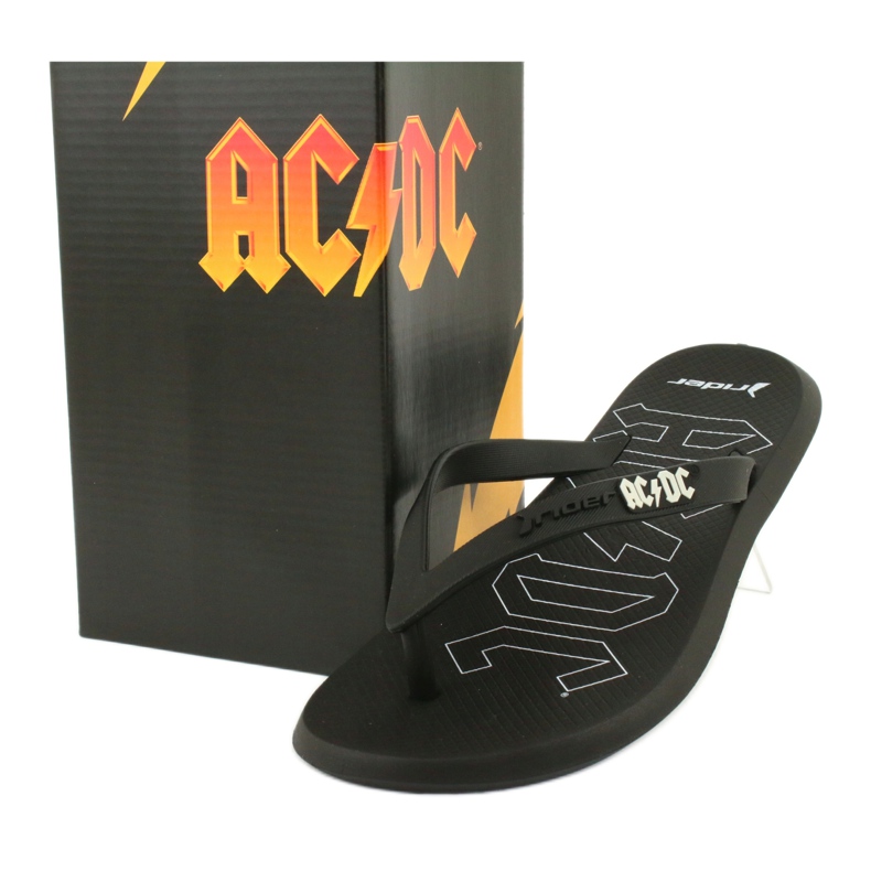 RIDER 82799 Chanclas AC / DC THONG AD hombre BRASIL blanco negro 6
