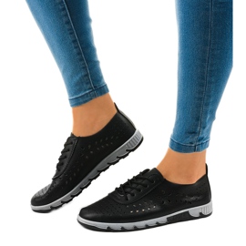 Deportivas negras caladas JH81168-3 negro 2