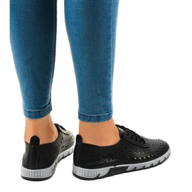 Deportivas negras caladas JH81168-3 negro 3
