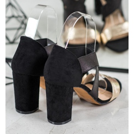 Evento Sandalias sin cordones con banda elástica negro amarillo 1