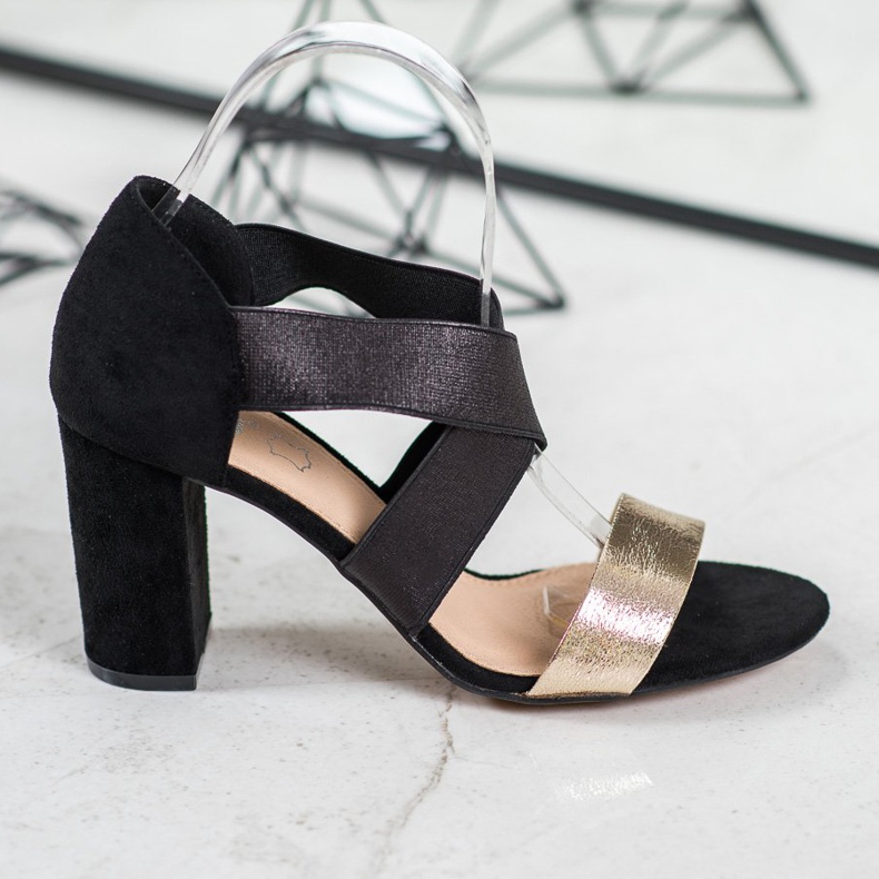 Evento Sandalias sin cordones con banda elástica negro amarillo 2 Evento Sandalias sin cordones con banda elástica negro amarillo 2