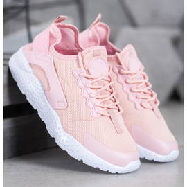 SHELOVET Zapatillas rosadas de textil rosado 1