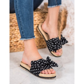 Small Swan Zapatillas de moda con un lazo negro 5