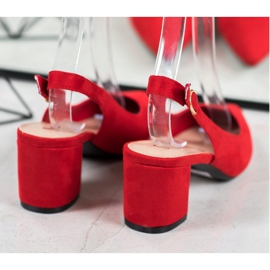 Seastar Zapatos de tacón con tacón descubierto rojo 1 Seastar Zapatos de tacón con tacón descubierto rojo 1