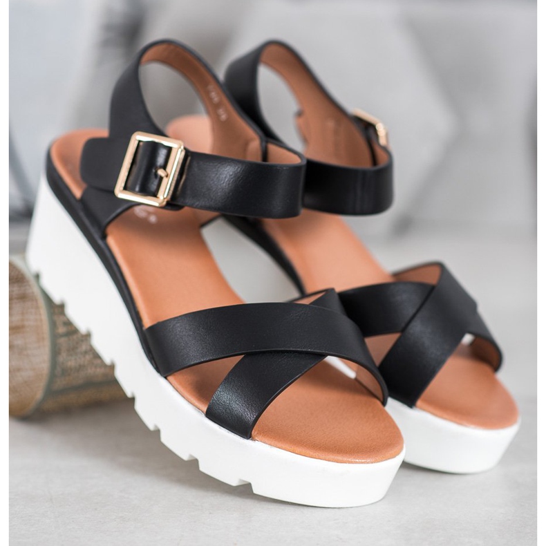 Weide Sandalias de moda negro 1