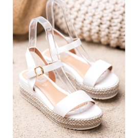 Weide Sandalias blancas con plataforma decorativa blanco 2