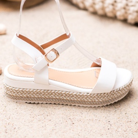 Weide Sandalias blancas con plataforma decorativa blanco 1