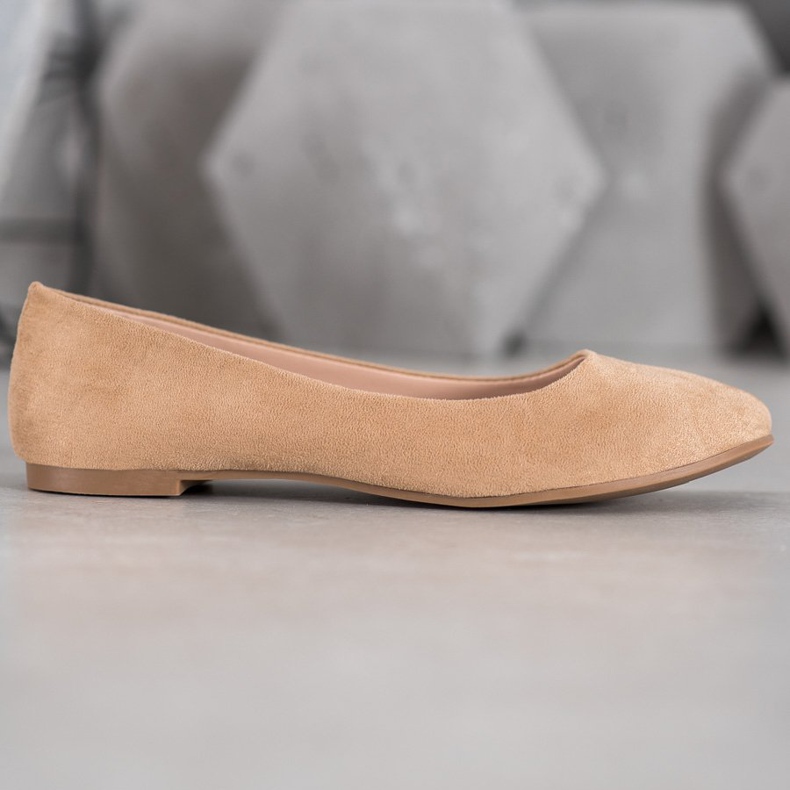 Best Shoes Bailarinas de ante marrón 1