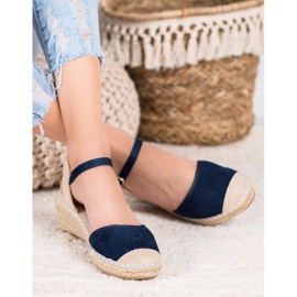 Best Shoes Alpargatas sandalias azul marino 4