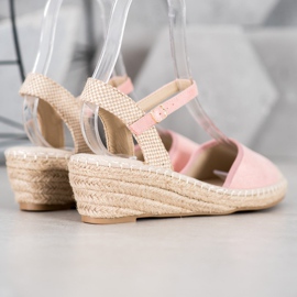 Best Shoes Sandalias alpargatas rosa claro rosado 3